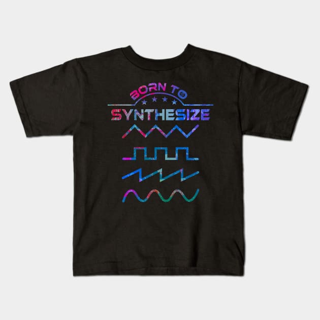 Synthesizer ADSR Synth Retro mk3 Eye Voodoo Kids T-Shirt by eyevoodoo